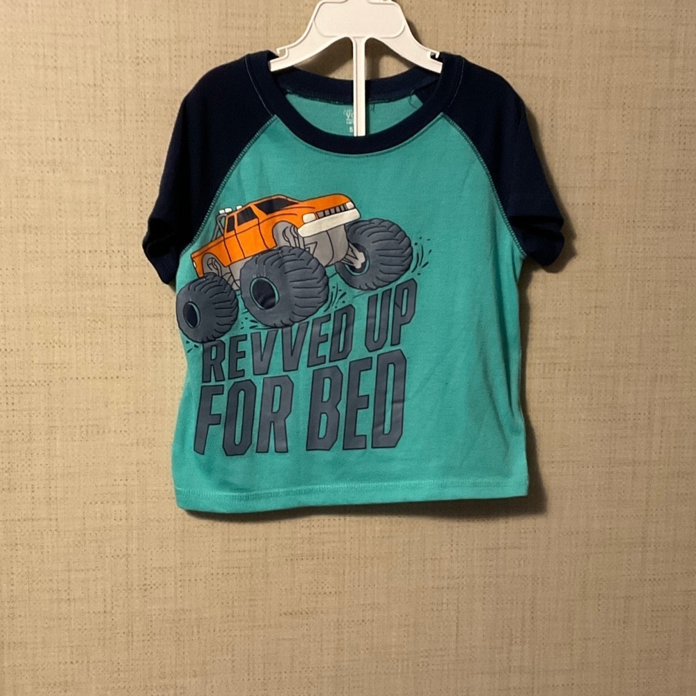 Carter's Teal and Navy Monster Truck Tee